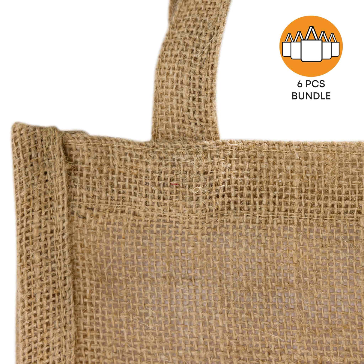 6 ct Small Burlap Party Favor Bags / Jute Gift Tote Bags - Pack of 6