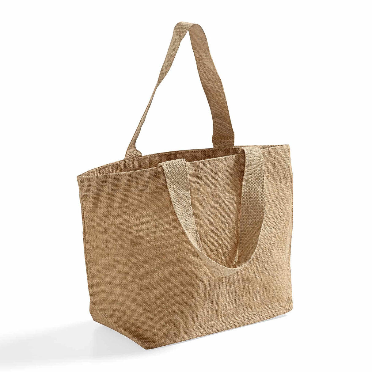 jute tote bag with cotton interior