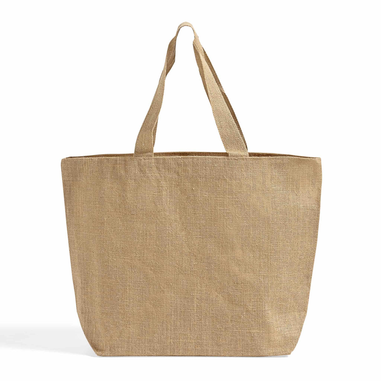 jute tote beach bag with cotton interior