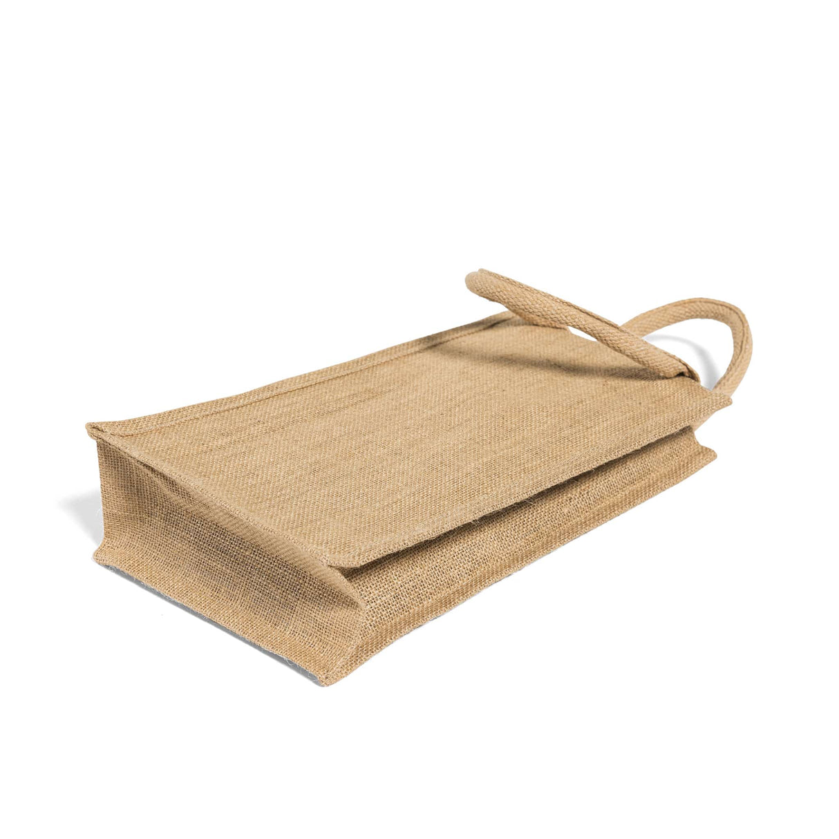 jute wine tote bag with two divider