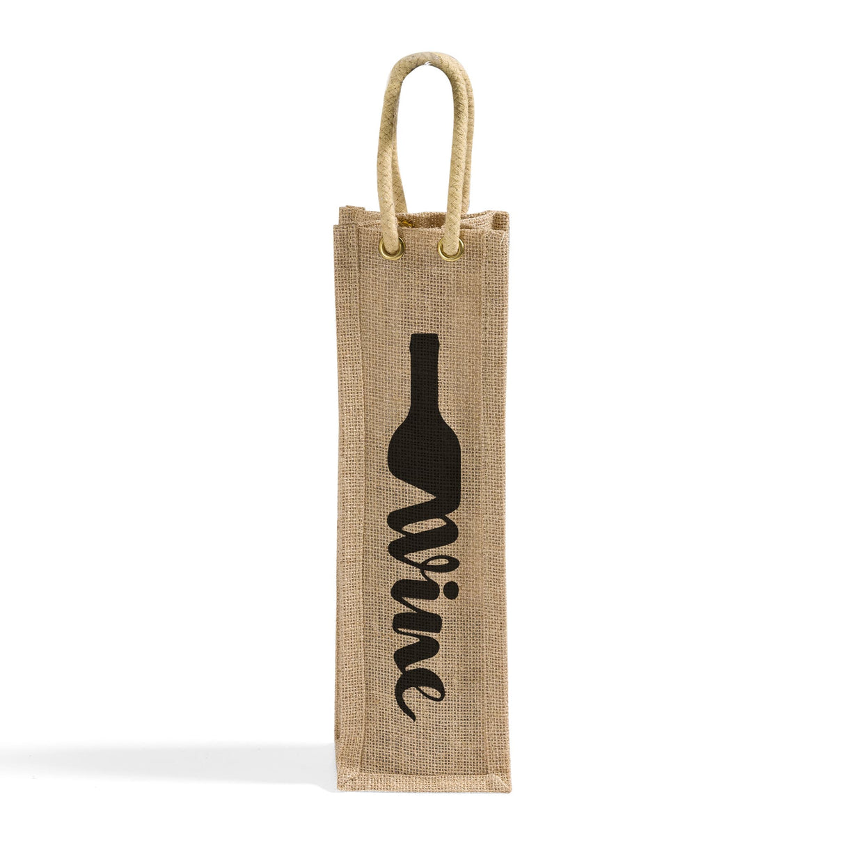 jute burlap wine bag