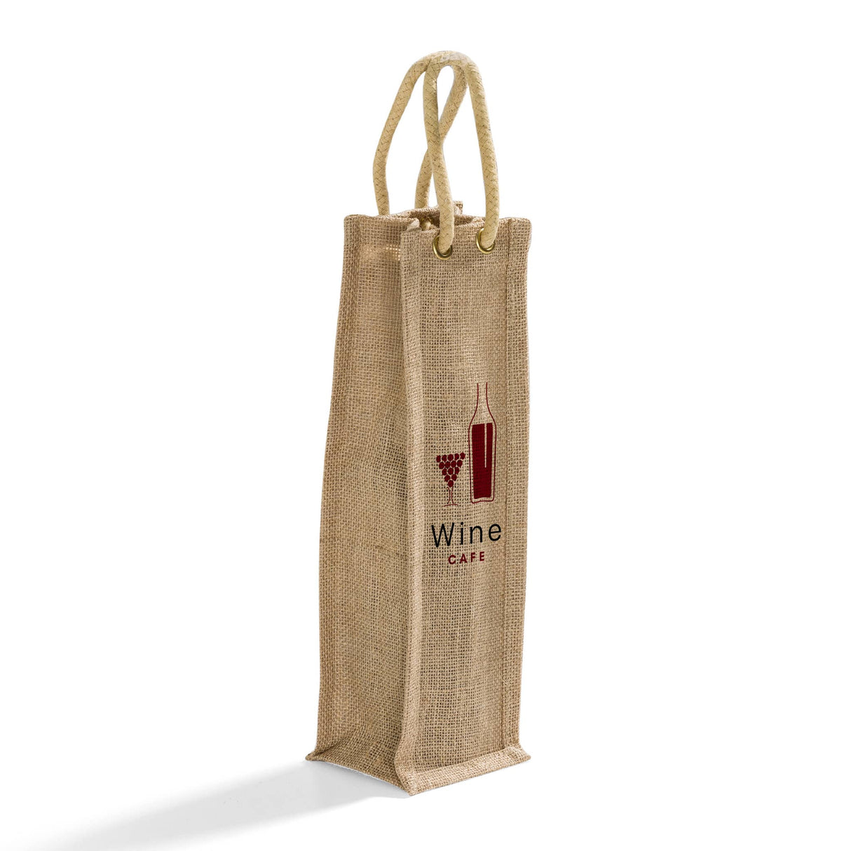 jute burlap wine bag