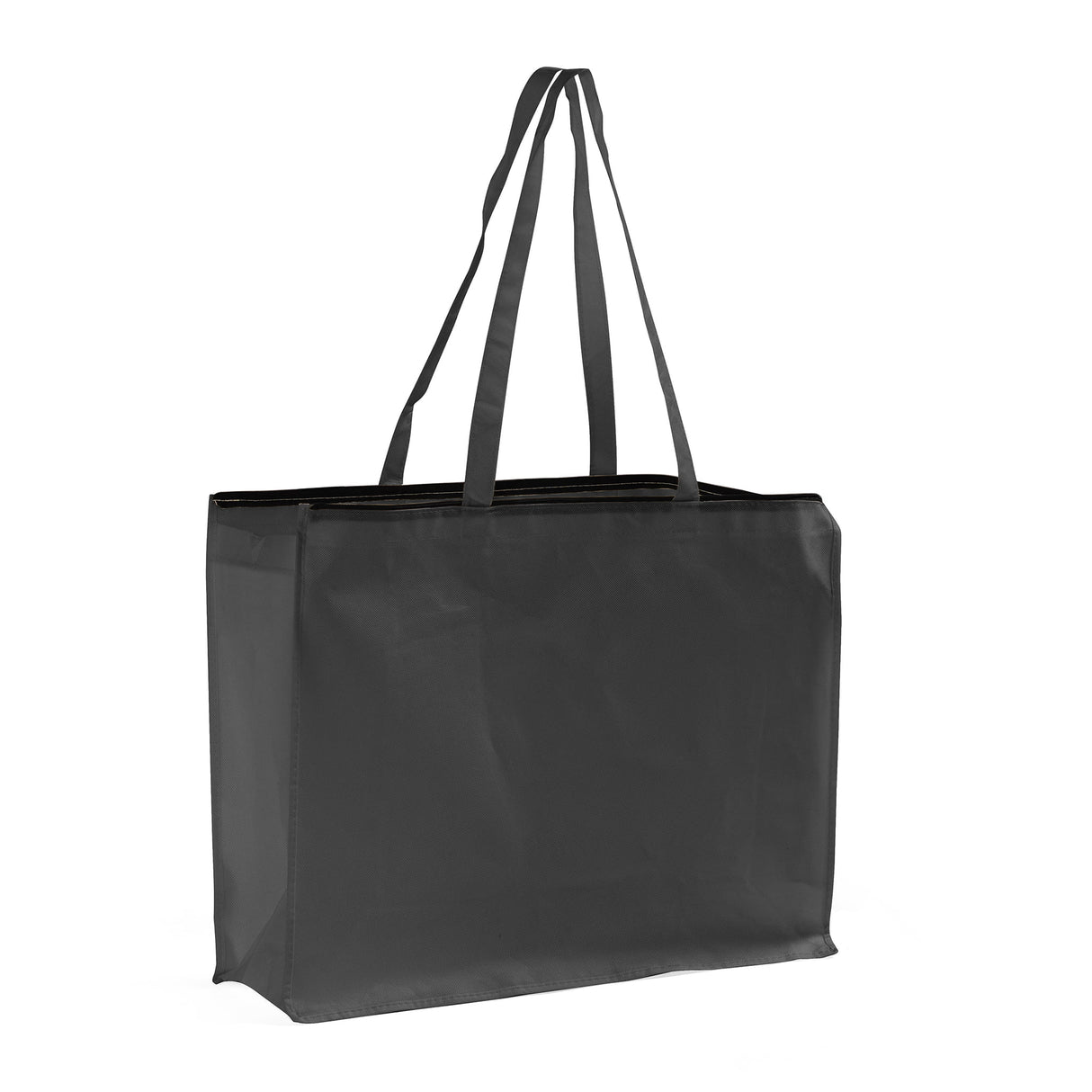 Large Black Non Woven Grocery Tote Bag