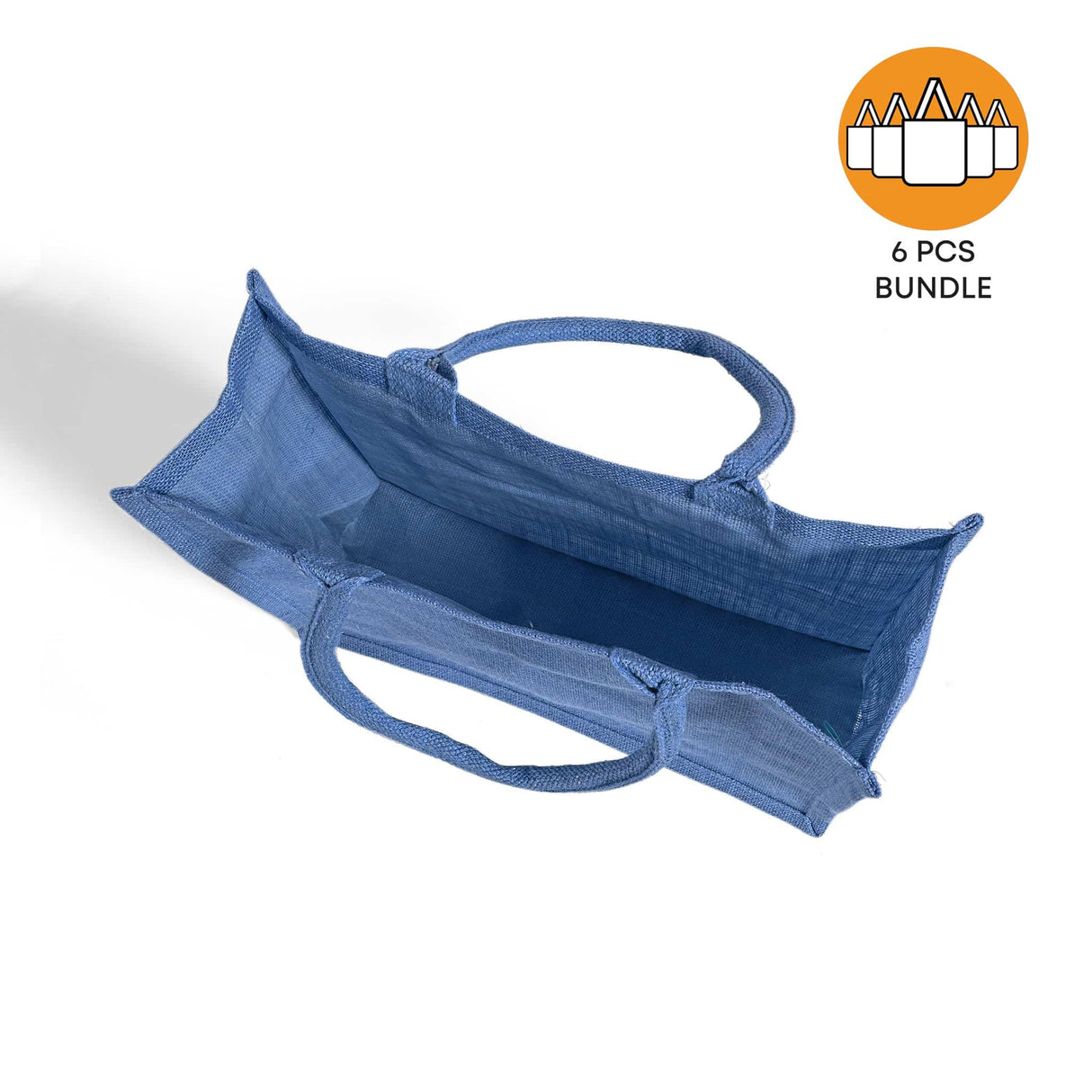 6 ct Large Burlap Shopping Bags / Reusable Jute Totes - By Bundle