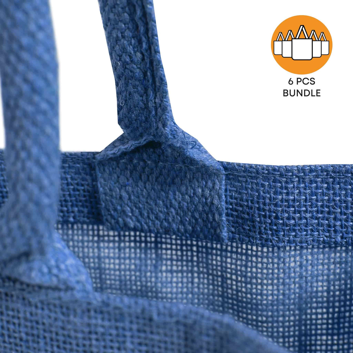 6 ct Large Burlap Shopping Bags / Reusable Jute Totes - By Bundle