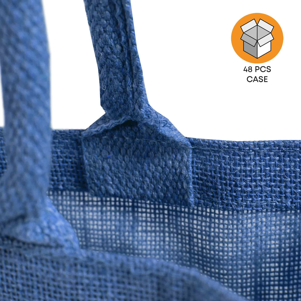 48 ct Large Burlap Shopping Bags / Reusable Jute Totes - By Case