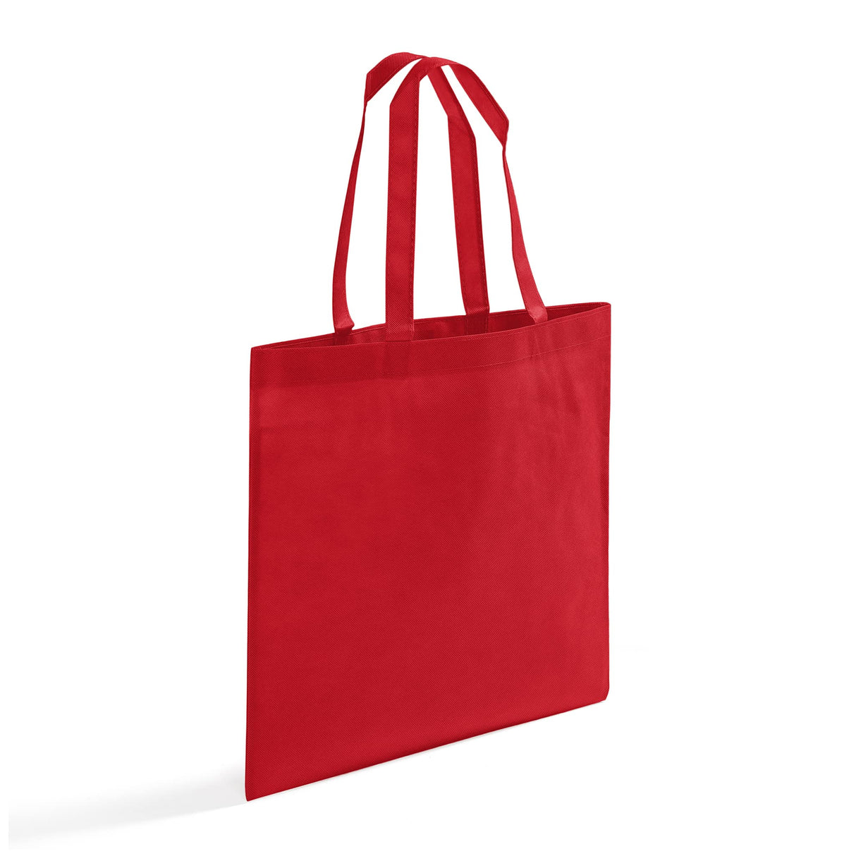 large budget red non woven tote