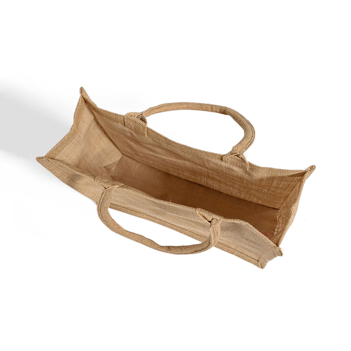 large burlap jute tote bag