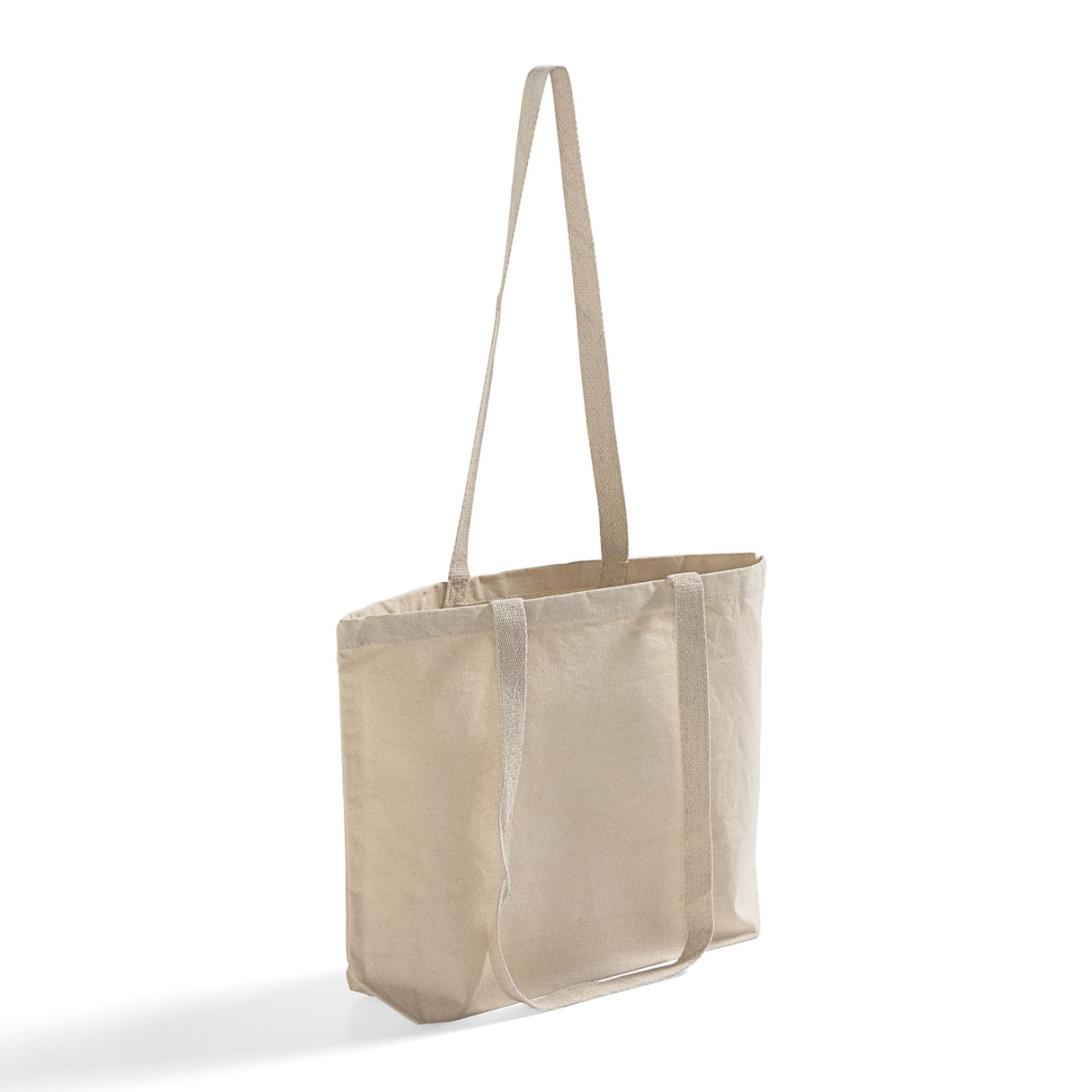 Large canvas tote bag with long handles