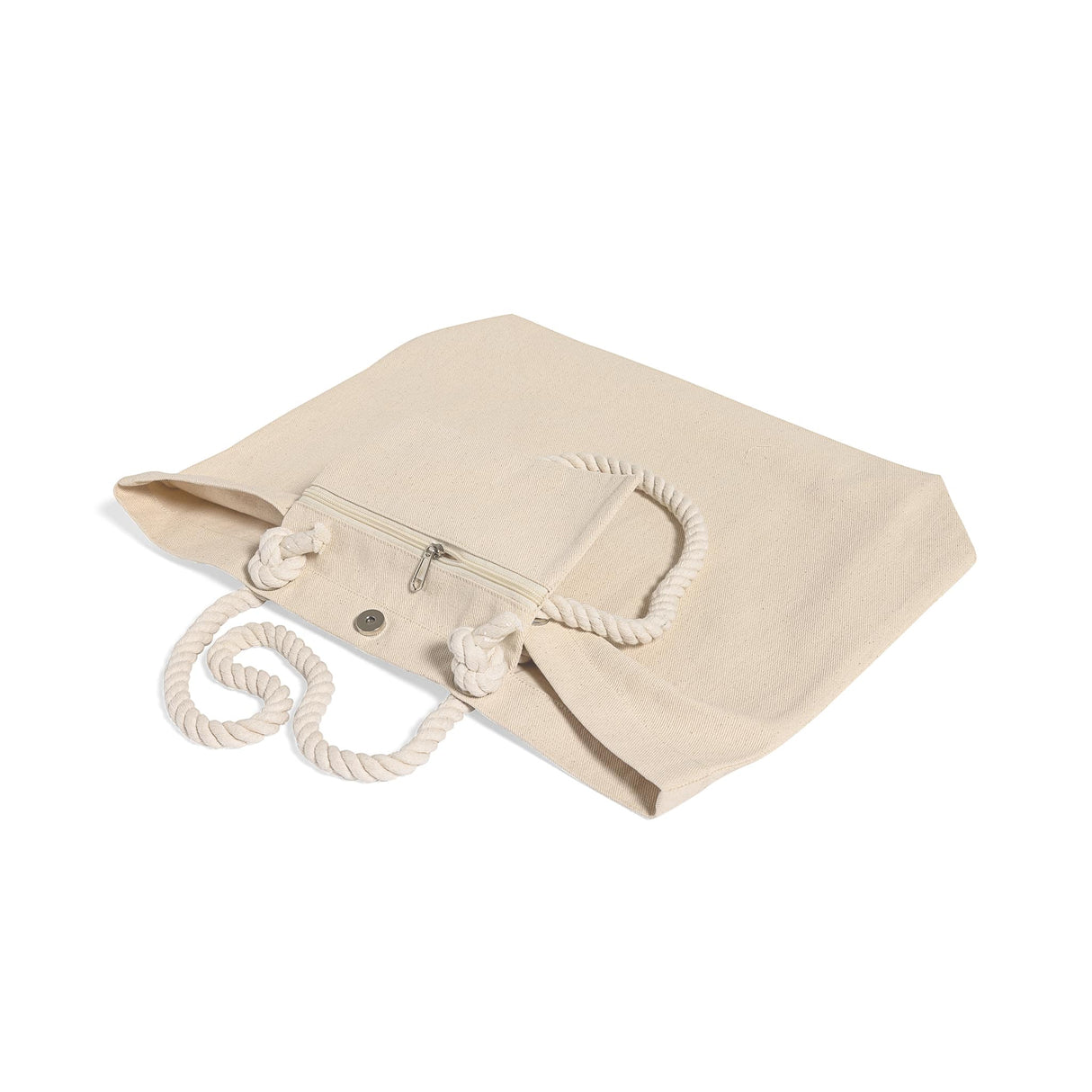 large canvas tote with inner pocket