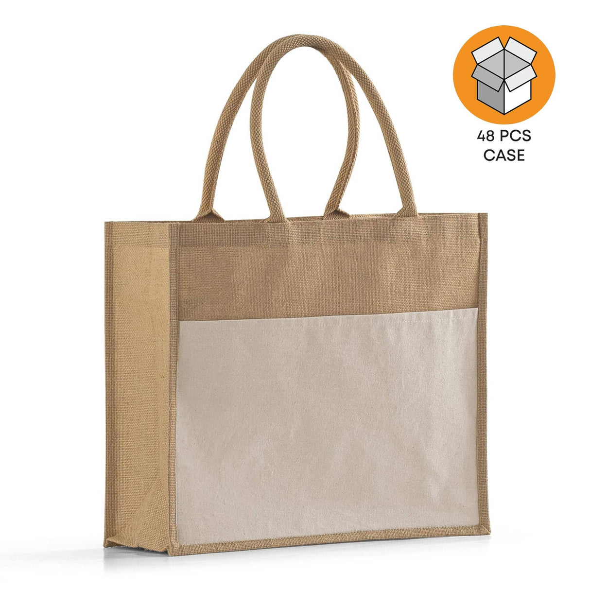 48 ct Large Easy-Print Jute Bag - By Case