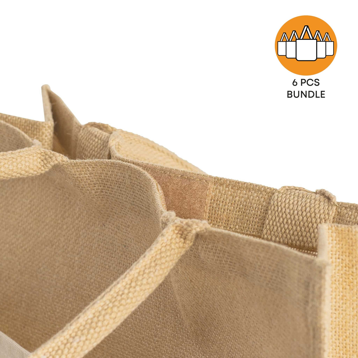 6 ct Large Easy-Print Jute Bag - By Bundle
