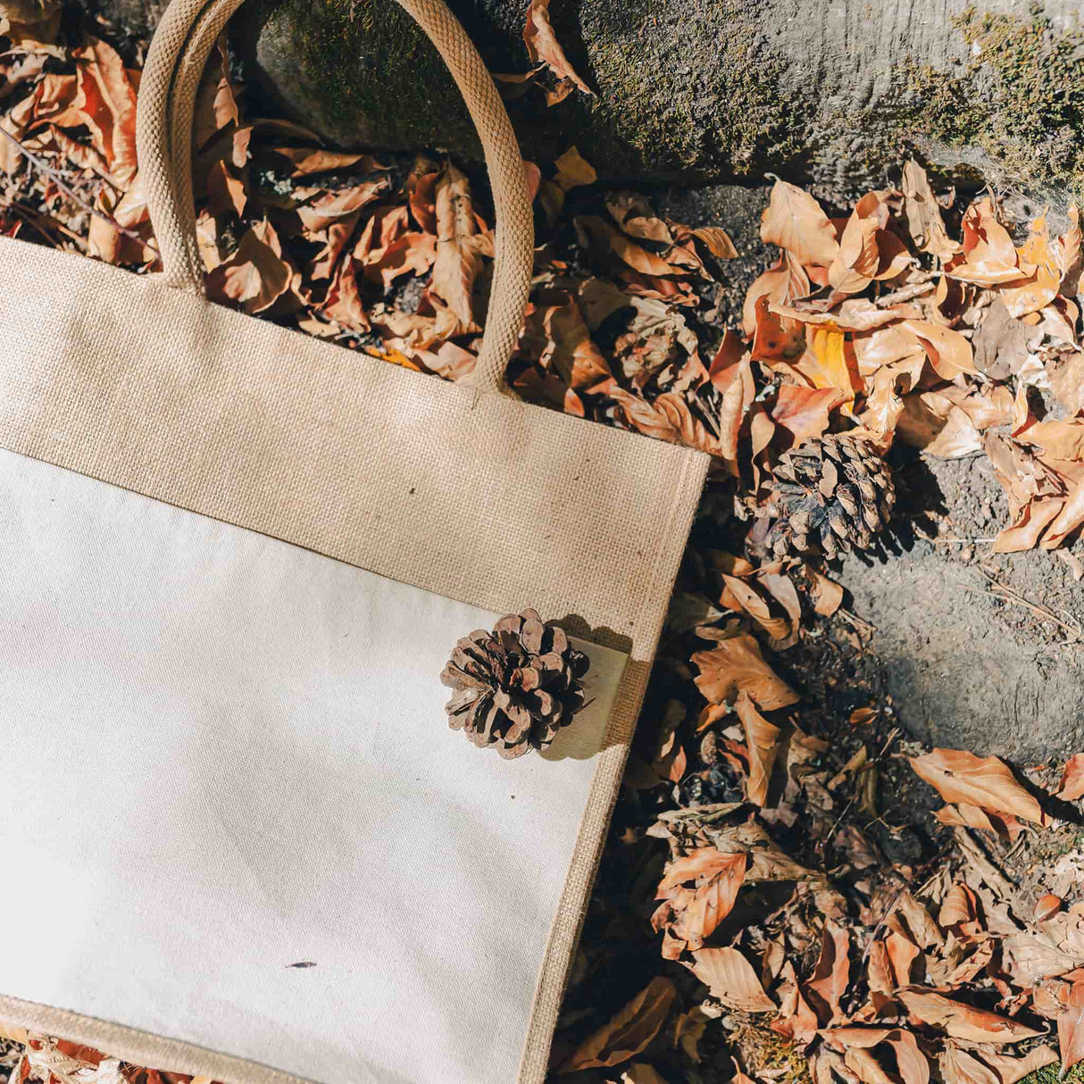 Large Easy Print Jute Bag Outdoor