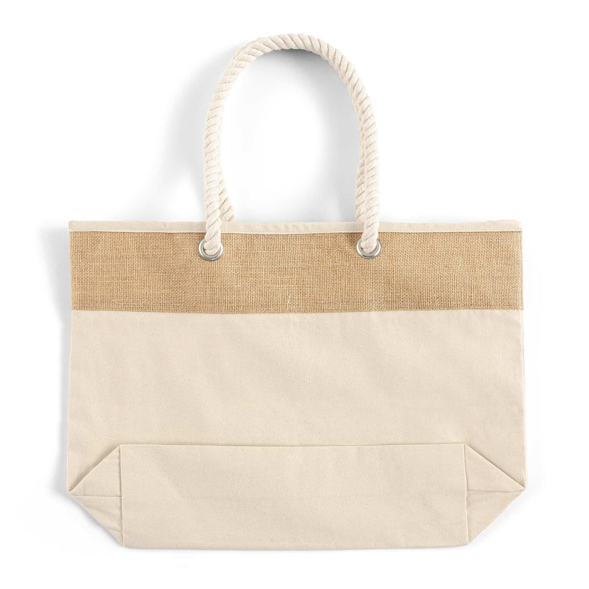 Closeout Large Fancy Canvas Rope Tote Bag - RJ260