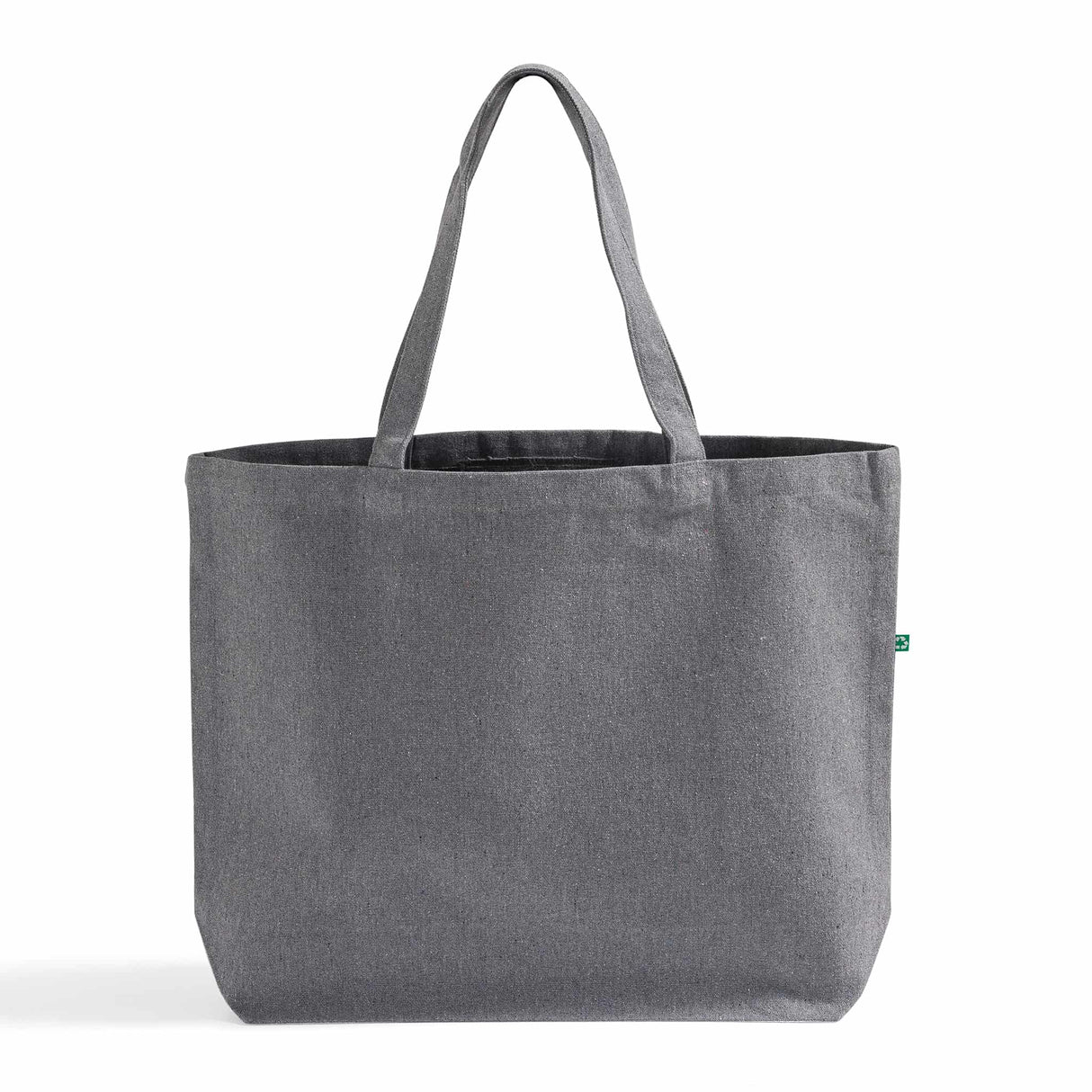 large grey eco friendly recycled canvas tote bag