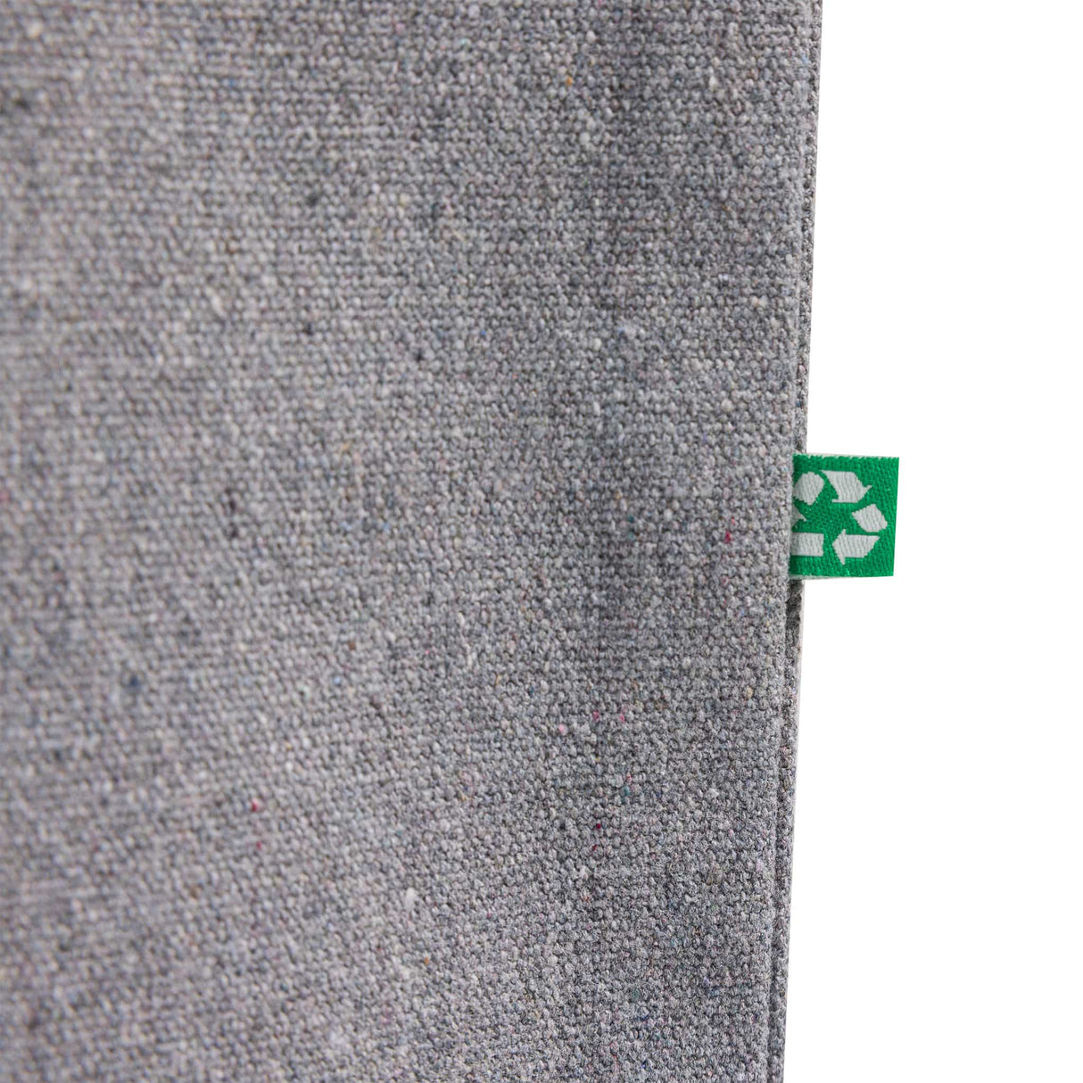 large grey eco friendly recycled tote handle detail