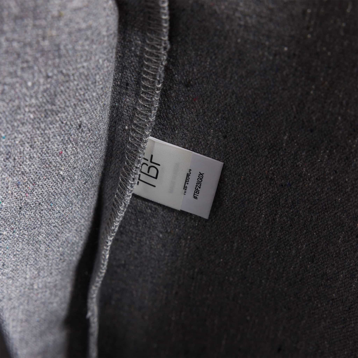 large grey eco friendly recycled tote inside detail