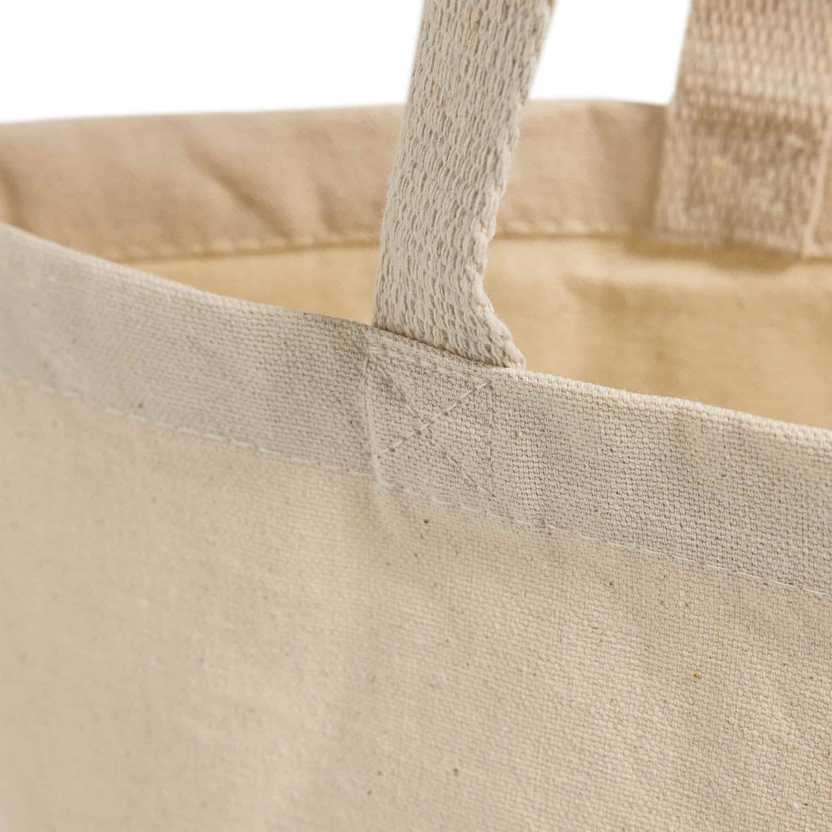 Large handle detail heavy canvas messenger tote
