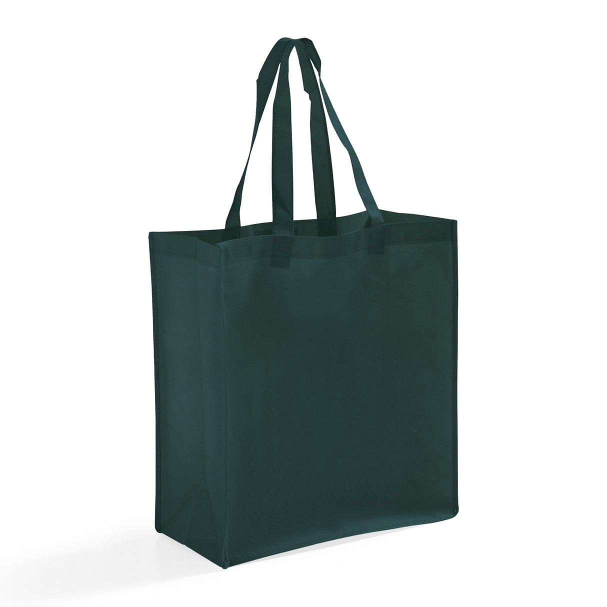large hunter green polypropylene grocery totebag