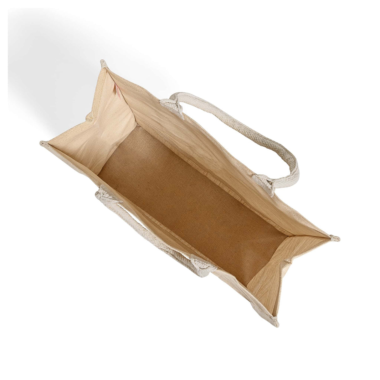 large jute blend tote bag