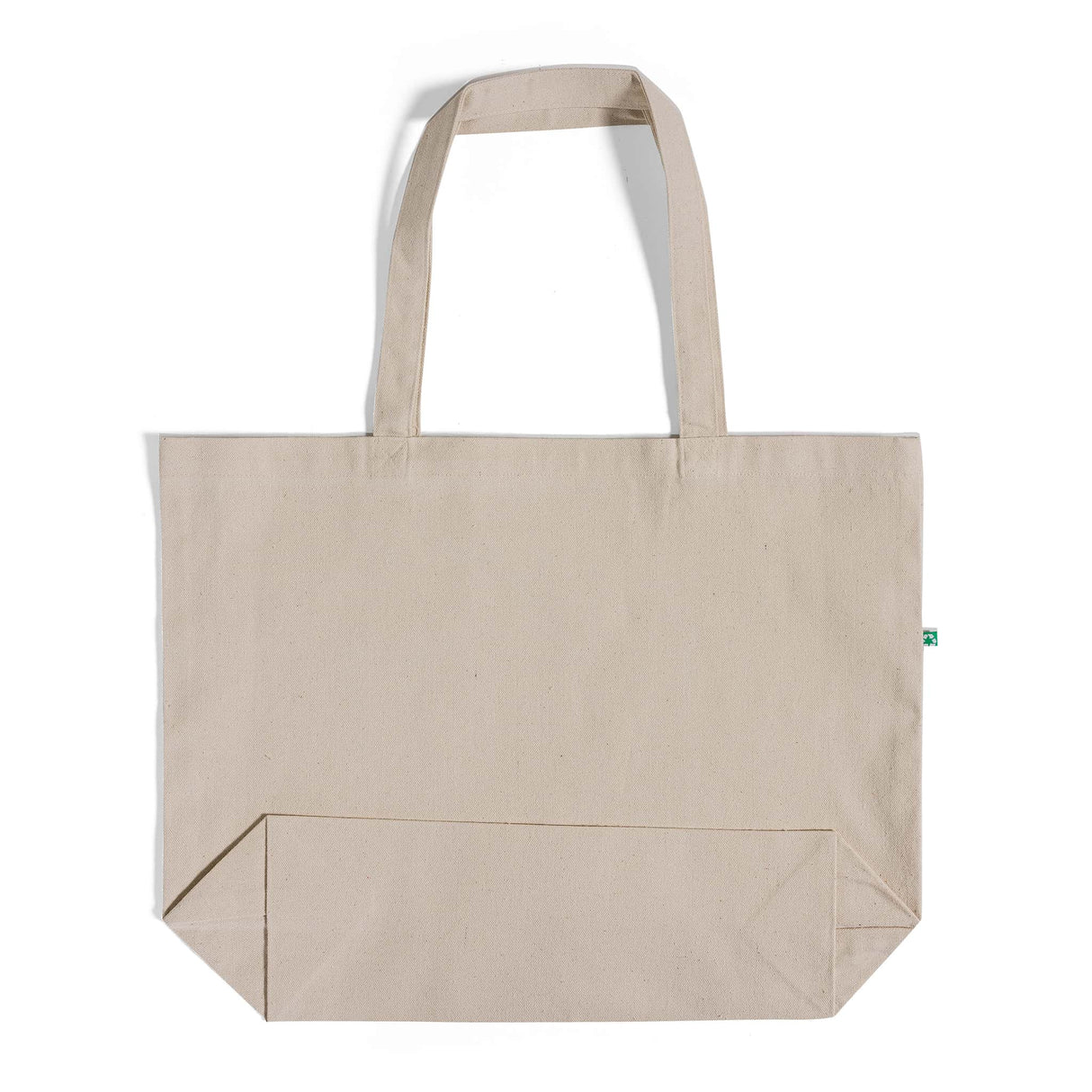 large natural recycled canvas tote