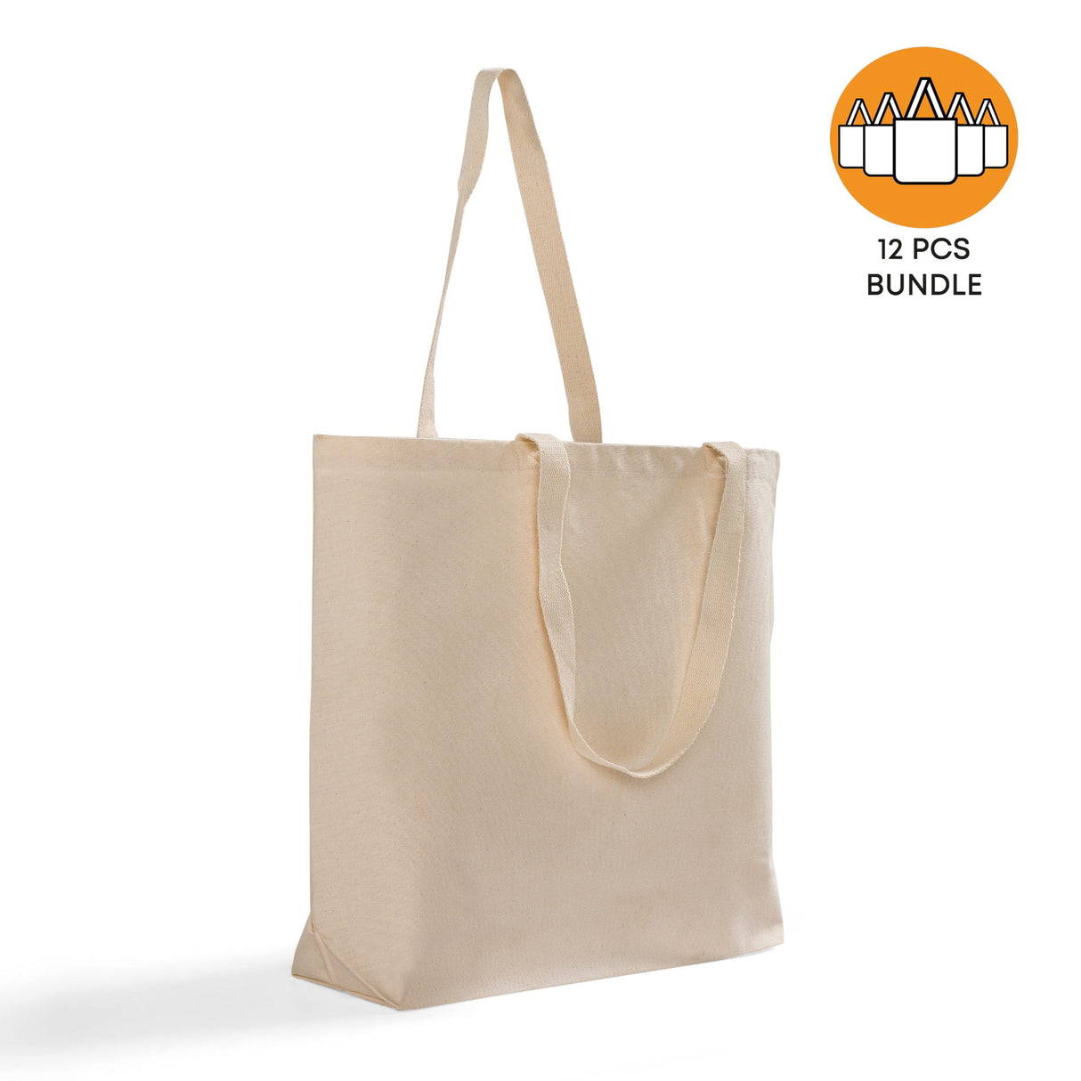 Large Organic Canvas Shopping Tote Bag