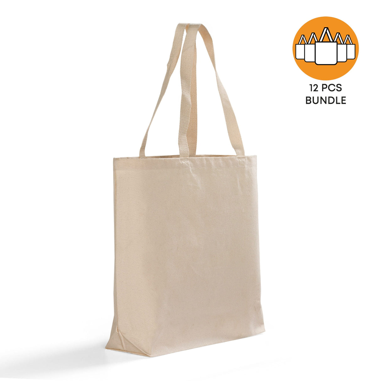Large Organic Canvas Shopping Tote Bag