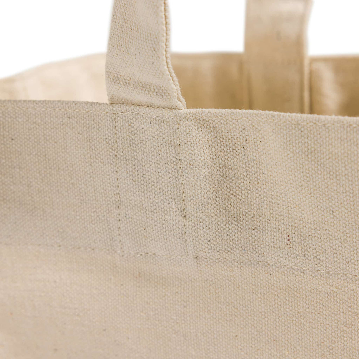 large recycled canvas totebag handle detail