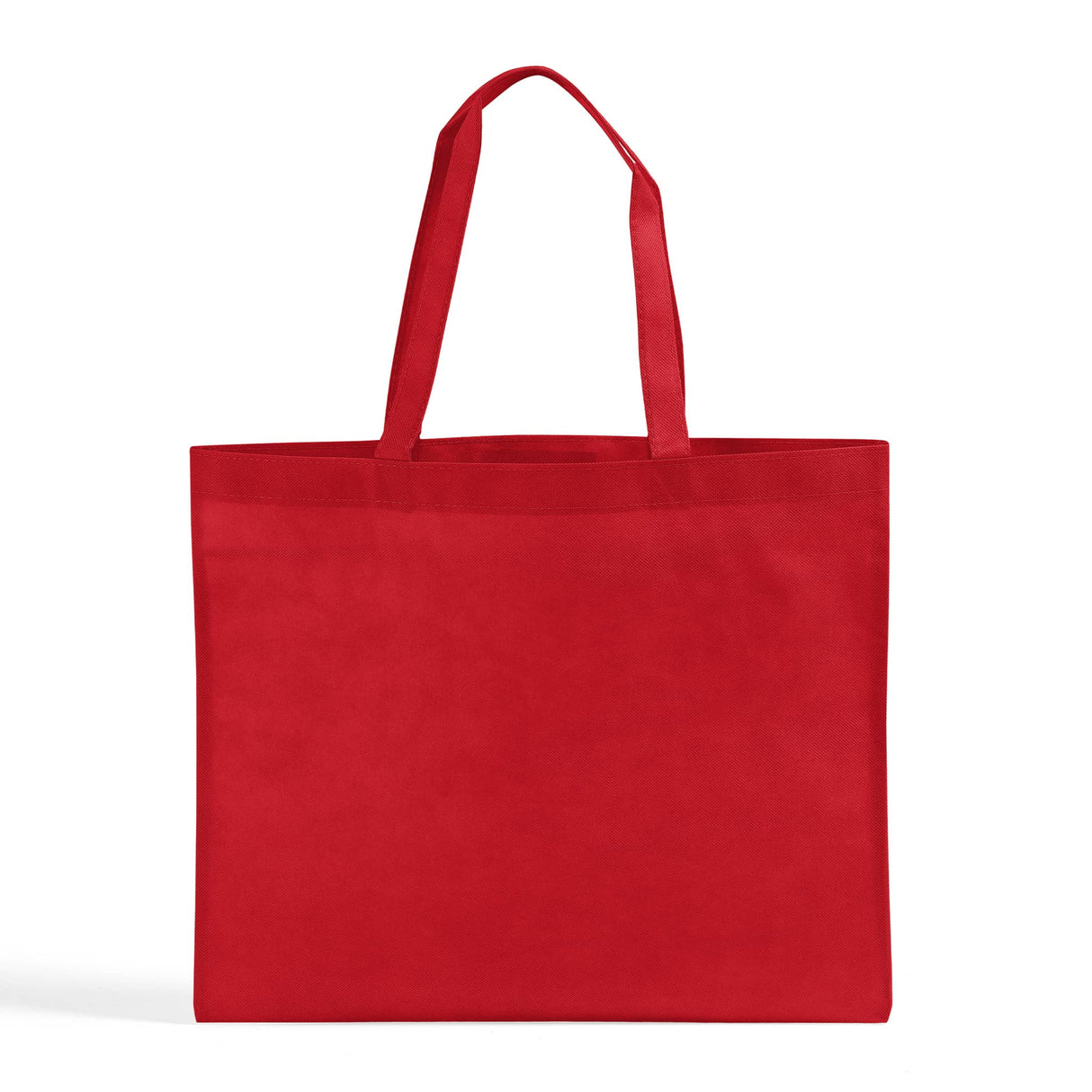 large red non woven tote bag