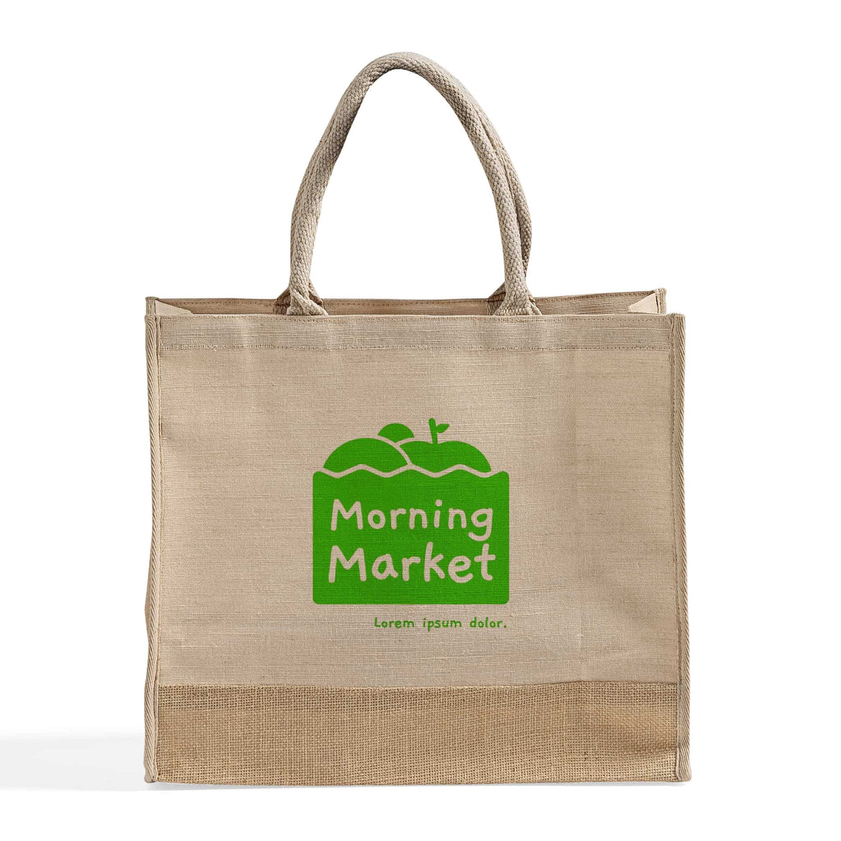 Large Reusable Jute Blend Tote Bags Customized - Personalized Large Reusable Jute Tote Bags With Your Logo - TJ913