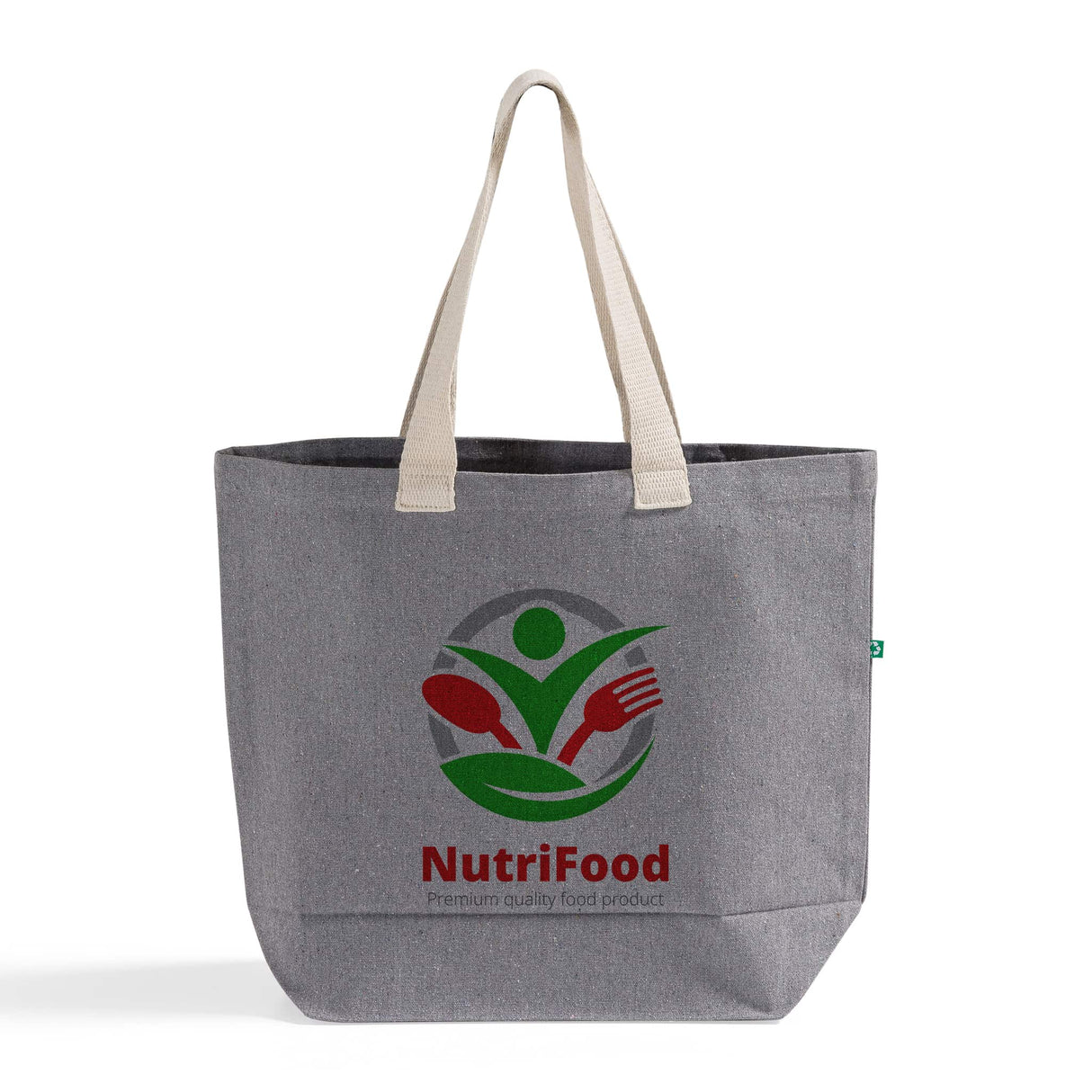 Custom Large Size Recycled Shopping Tote Bags - Recycled Tote Bags With Your Logo - RC894
