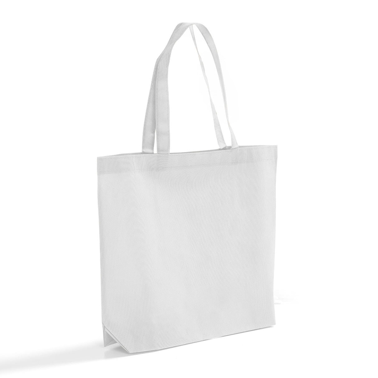 Large White Gusseted Non Woven Tote
