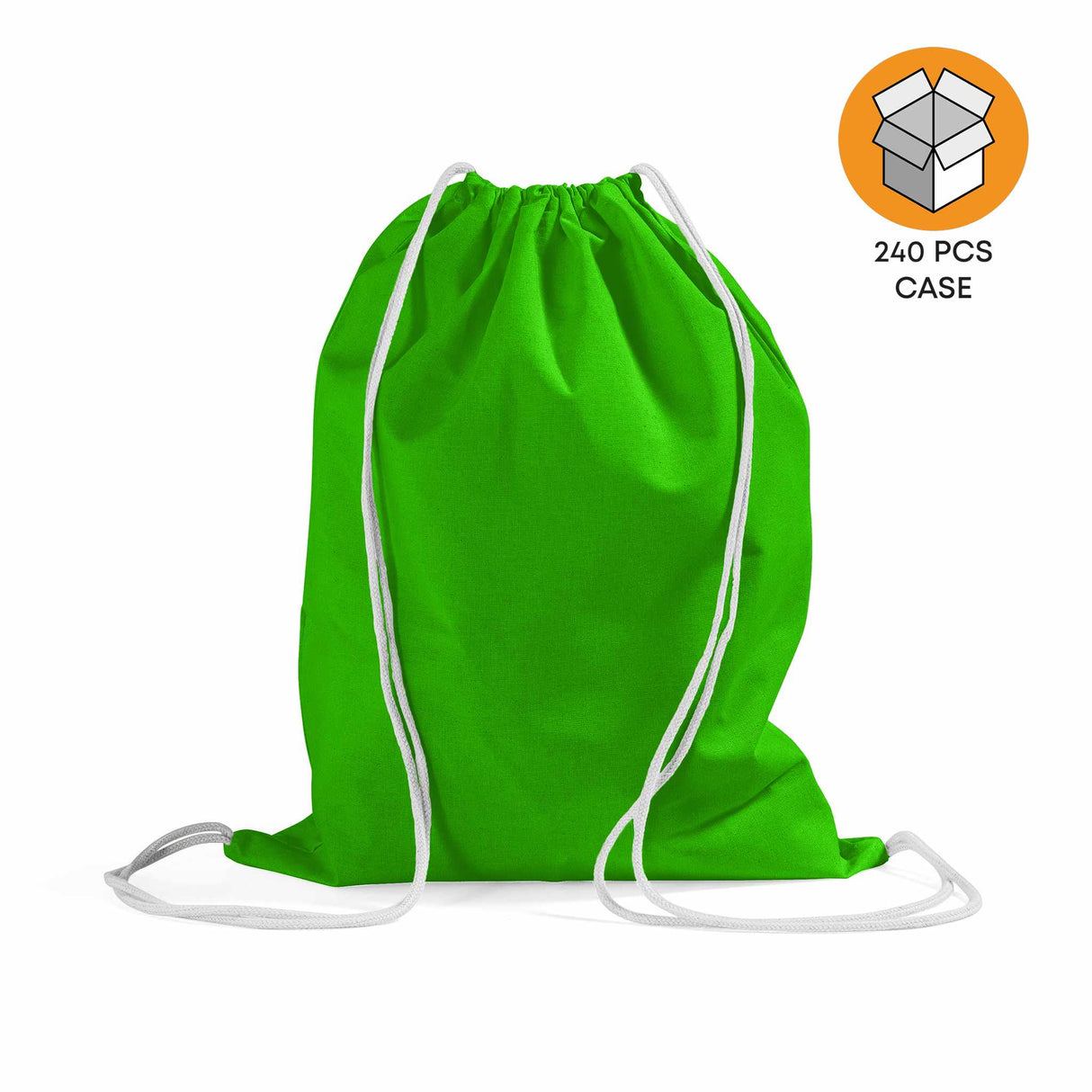 240 ct Economical Sport Cotton Drawstring Bag Cinch Packs - By Case