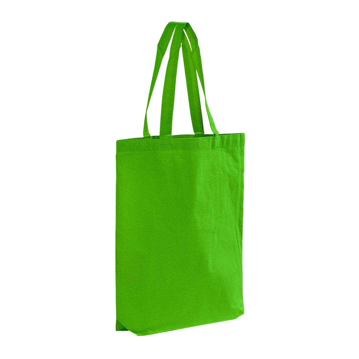 Economical lime cotton tote
