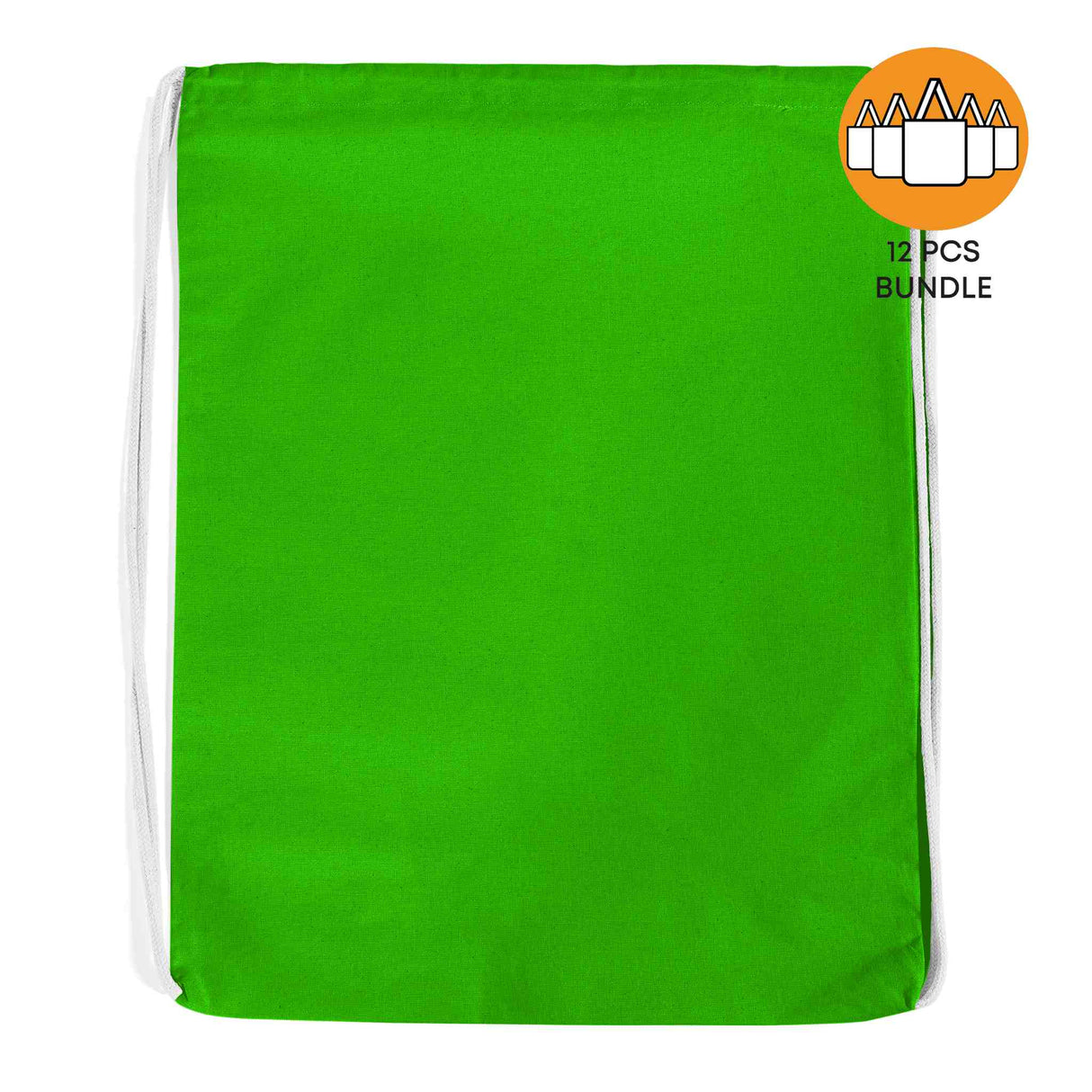 12 ct Economical Sport Cotton Drawstring Bag Cinch Packs - By Dozen