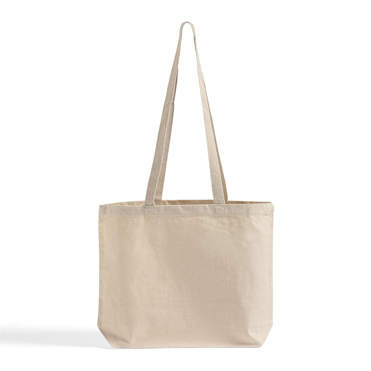 Long handle canvas messenger tote