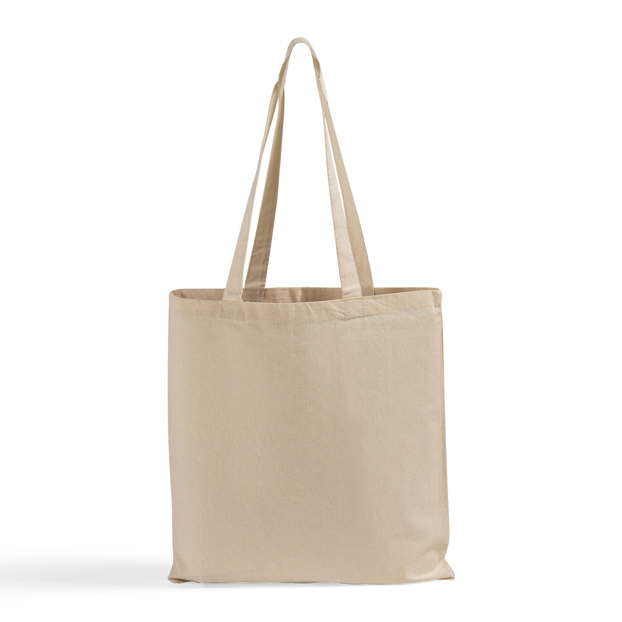 Long handle cotton tote bag