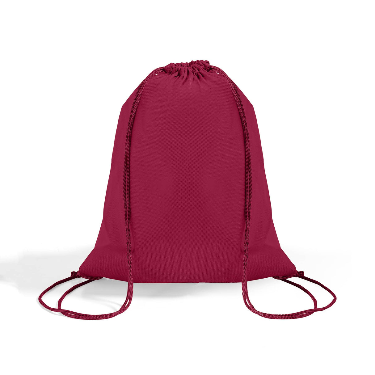 maroon non woven drawstring bag