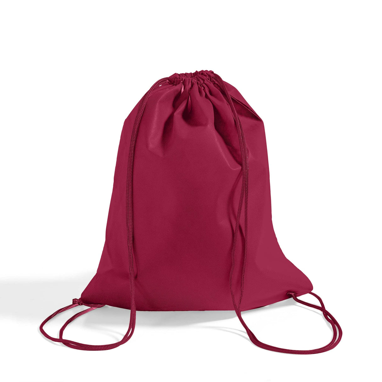 maroon non woven drawstring bag