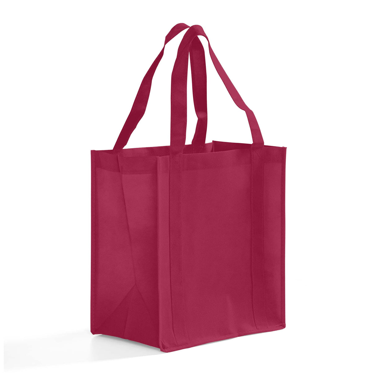 maroon non woven grocery tote bag