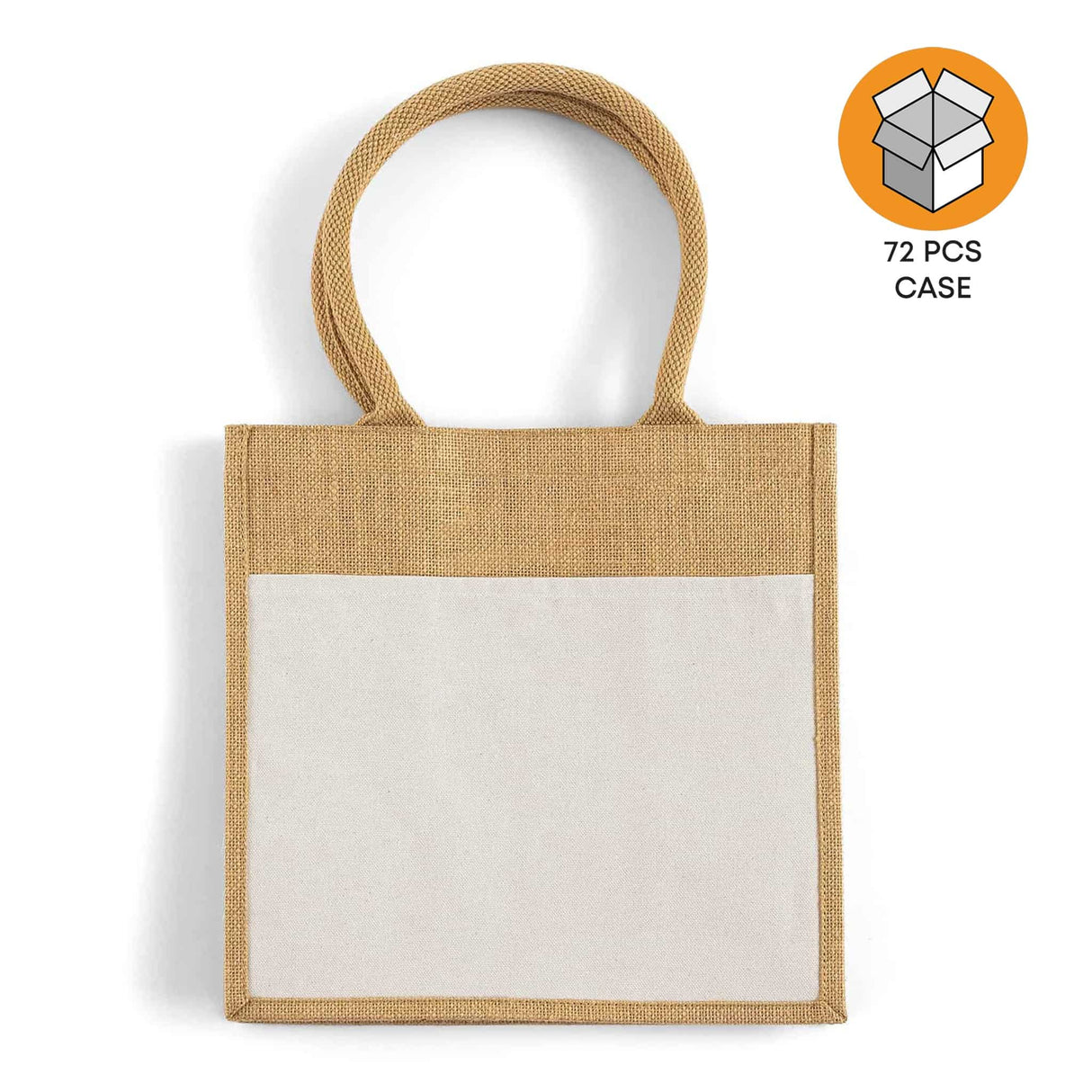 72 ct Medium Easy-Print Jute Bag - By Case