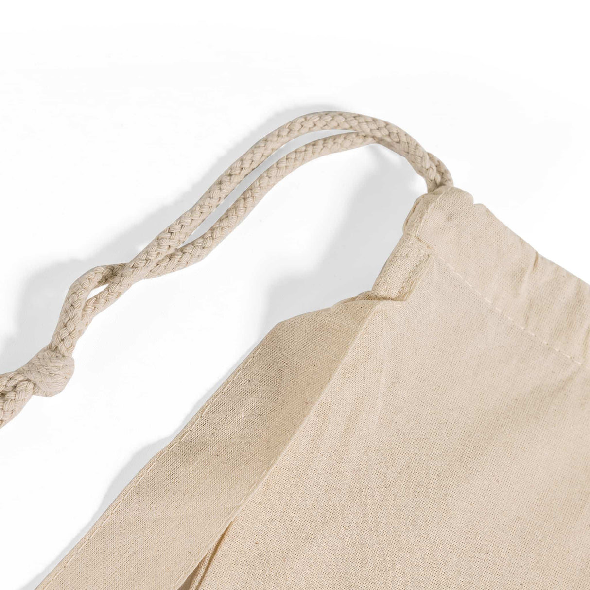 Medium Size Cotton Laundry Bag Handle Detail