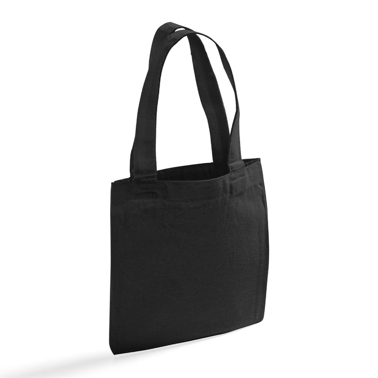 mini cotton black tote bag