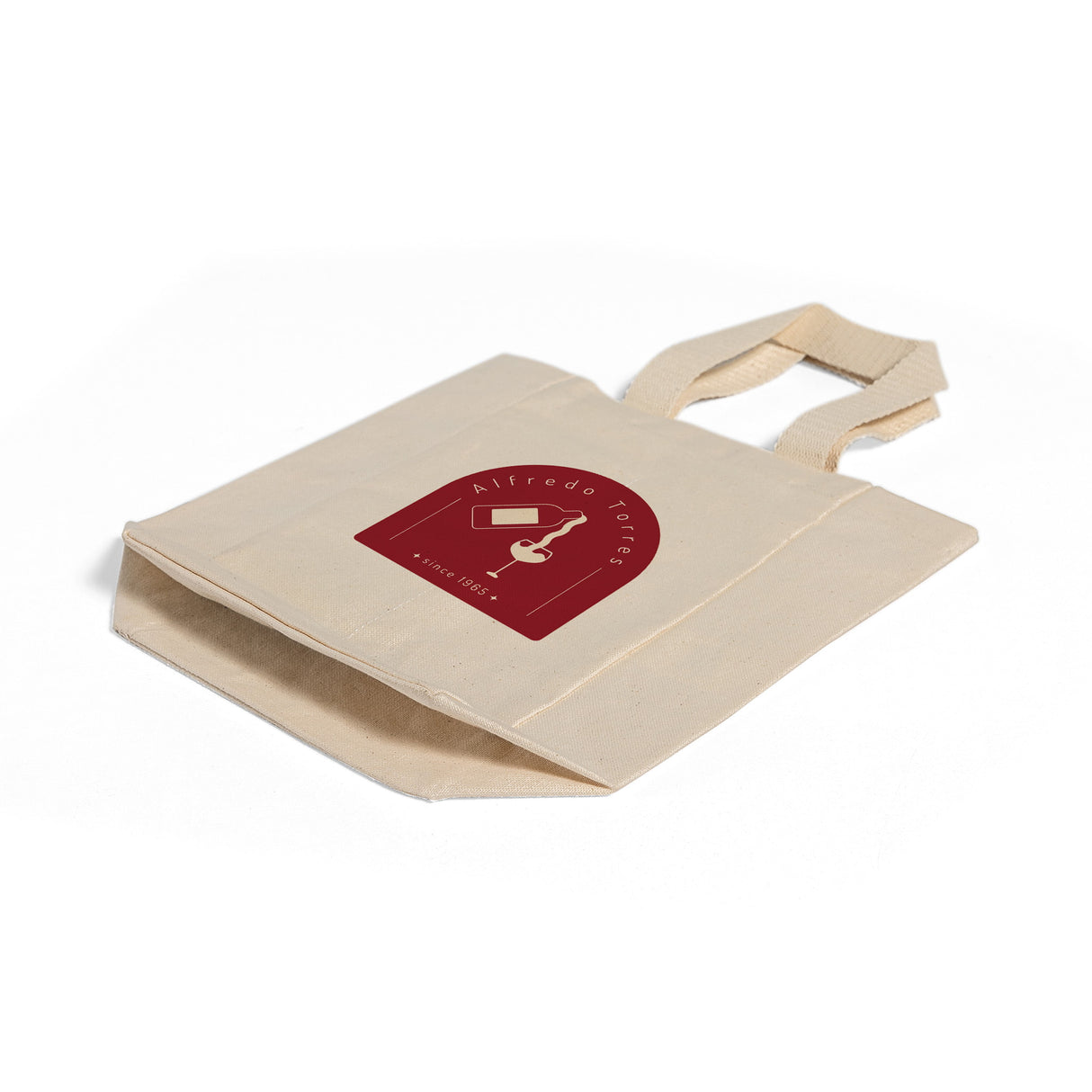 Natural Canvas Double Wine Tote Bag