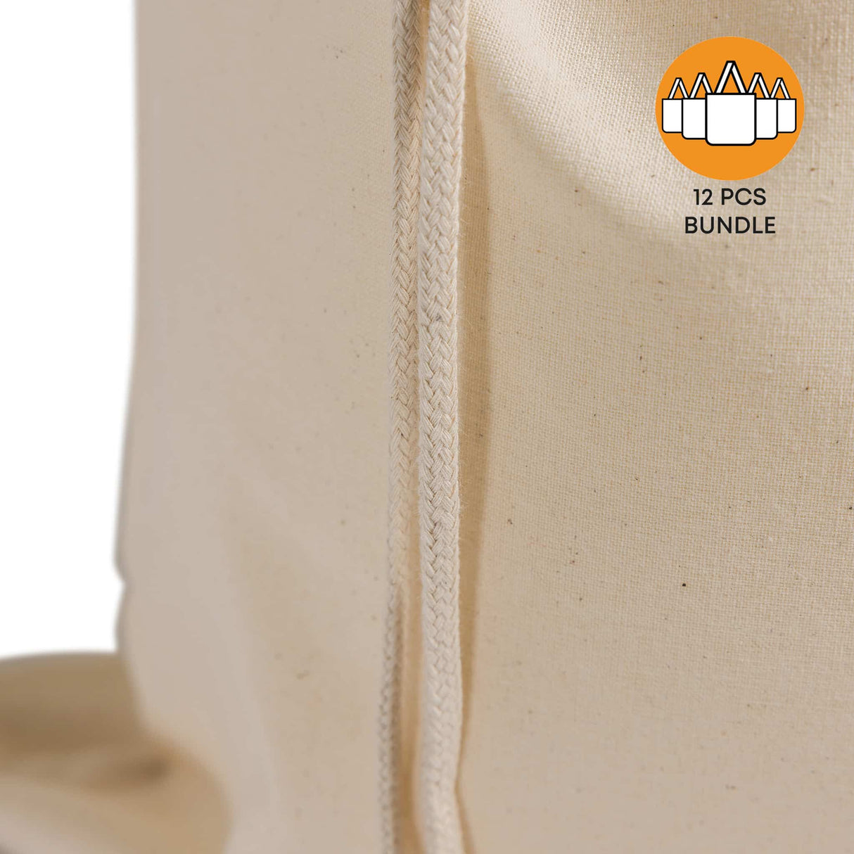 Organic Cotton Canvas Drawstring Bag Bundle