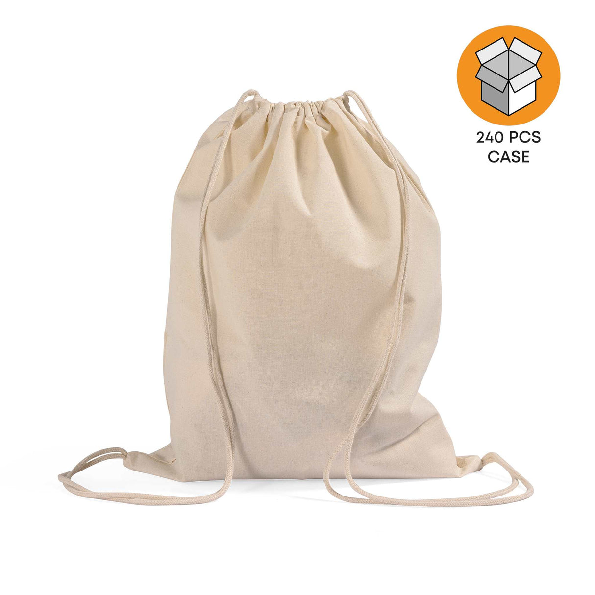 240 ct Economical Sport Cotton Drawstring Bag Cinch Packs - By Case