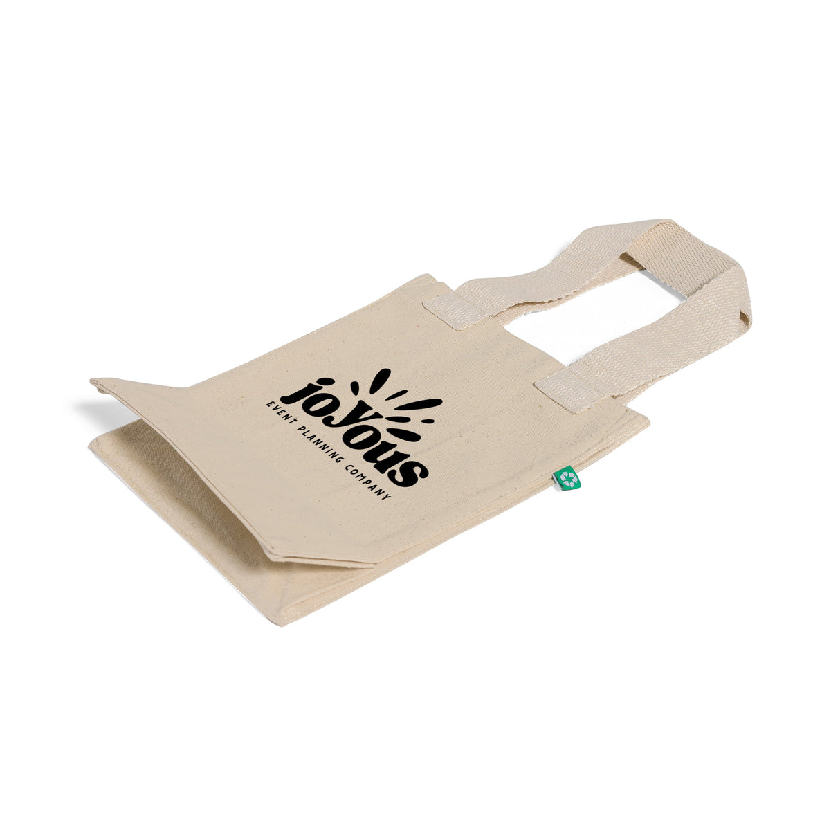 Custom Recycled Canvas Book Bag with Full Gusset - Recycled Tote Bags With Your Logo - RC864