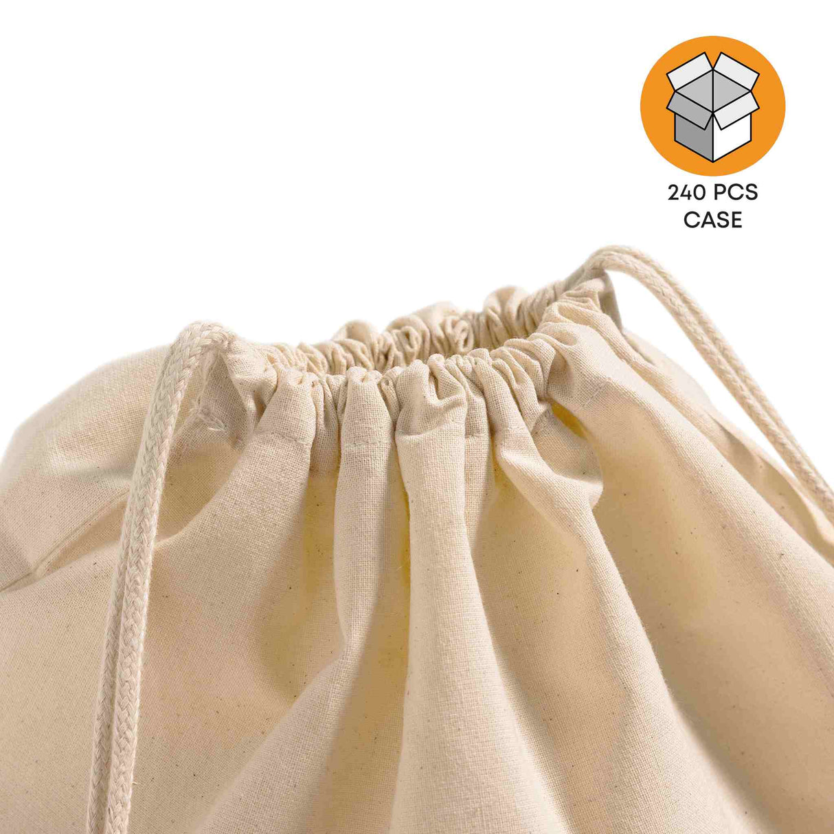240 ct Economical Sport Cotton Drawstring Bag Cinch Packs - By Case