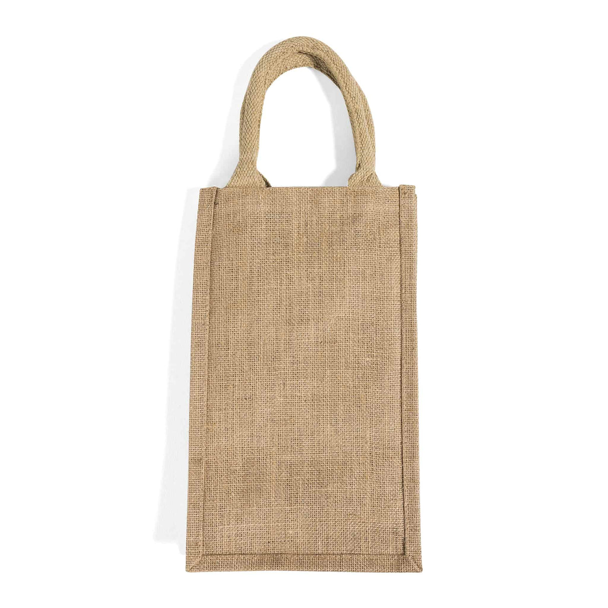 natural jute wine tote bag