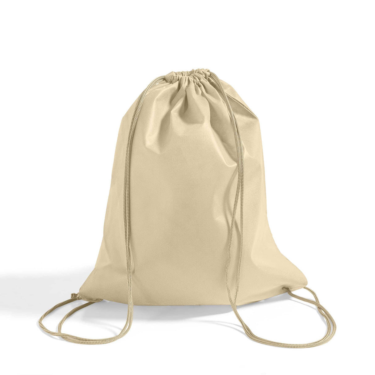 natural non woven drawstring bag
